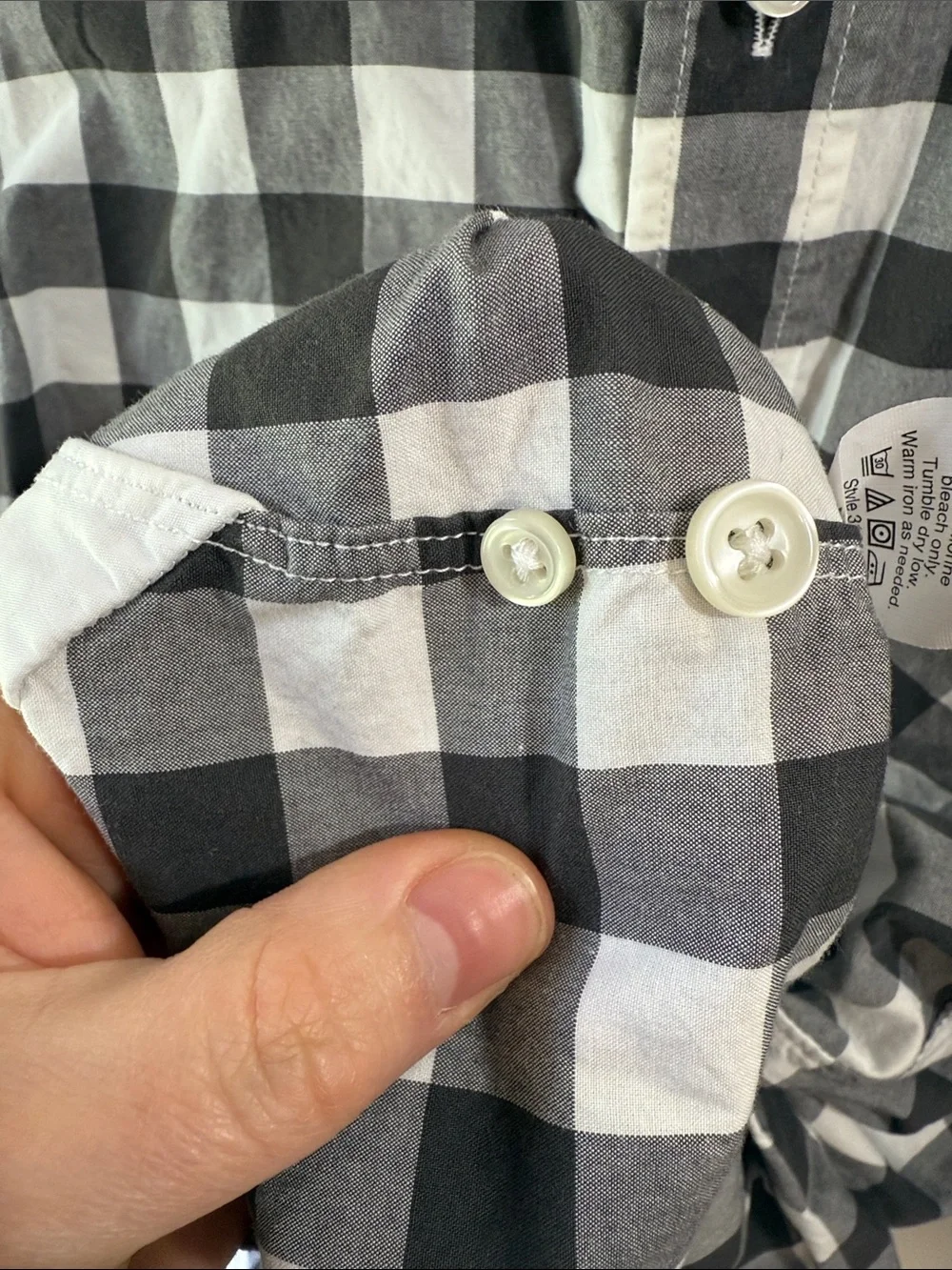 J.Crew Slim Fit Gingham Button Down Shirt XL Gray White Cotton Casual Classic